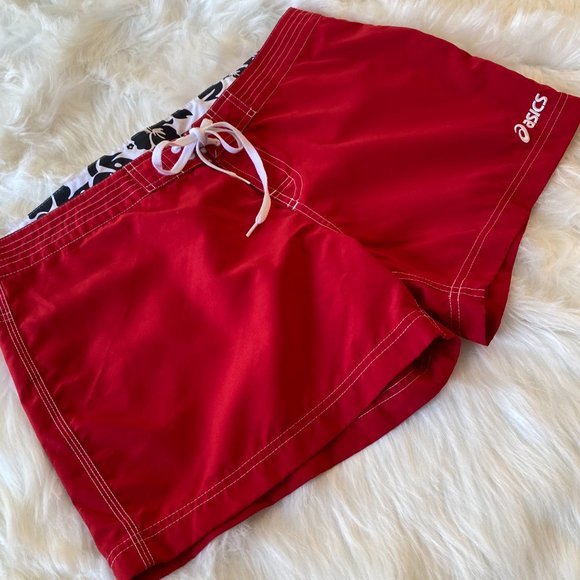 Asics Red & White Running Training Athletic Short Shorts NWOT Women's Size M - Picture 13 of 14